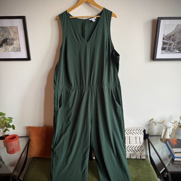 Athleta Dresses & Skirts - Athleta Women's Brooklyn Jumpsuit in Seaweed Snack - Plus Size